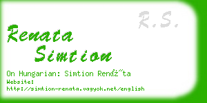 renata simtion business card